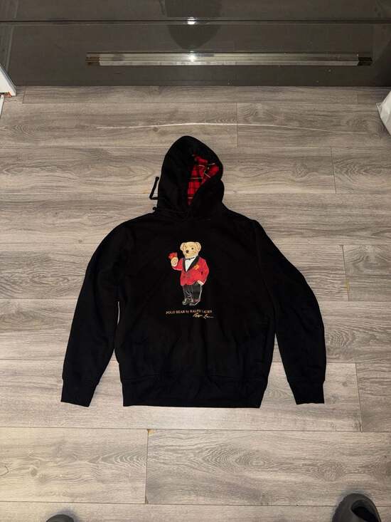 Polo Ralph Lauren Lunar New Year Polo Bear Plaid-Lined Hoodie